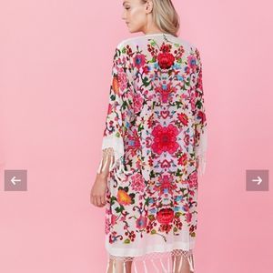 Jayley Floral Silk Kimono